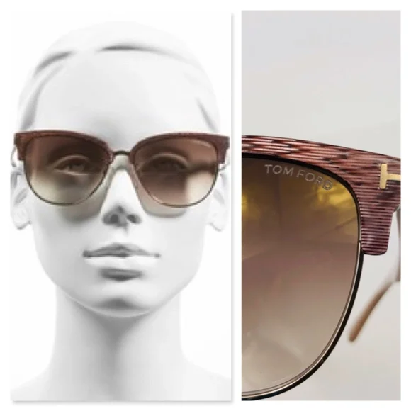 New TOM FORD Fany Brown Cat Eye Sunglasses - Picture 8 of 16